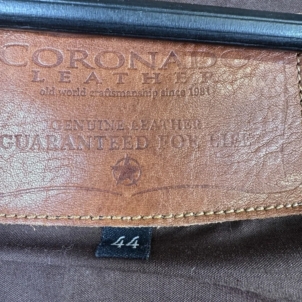 Coronado Leather Vest Mens 44 Black Cowhide Concealed Carry Buffalo Snap Biker